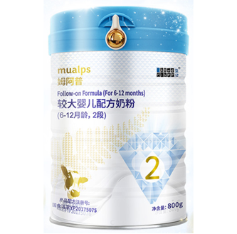 新西兰进口蓝河姆阿普婴儿配方牛奶粉(6-12月领，2段）800g