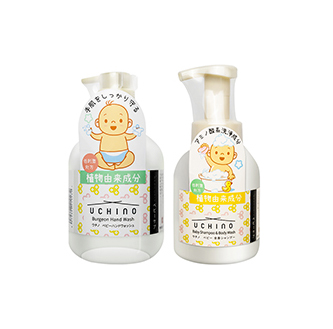 内野母婴发组合洗发沐浴泡泡300ml*1瓶+洗手液300g*1瓶