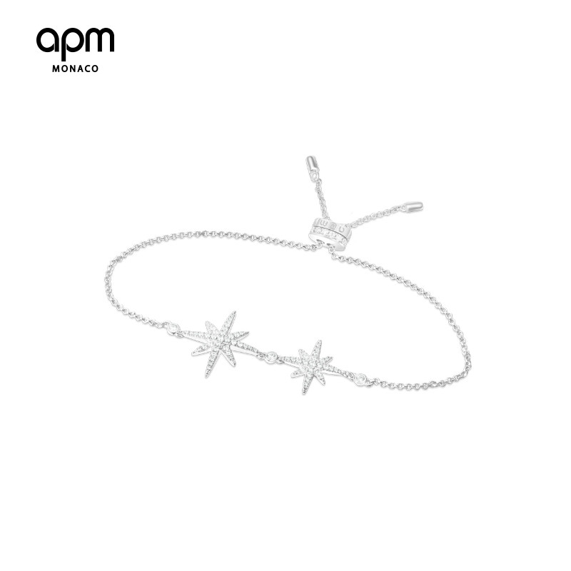 APM Monaco六芒星轻奢手链 银色'AB3325OX