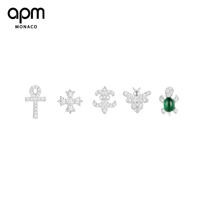 APM Monaco粉金色耳钉耳坠AE10731XKG