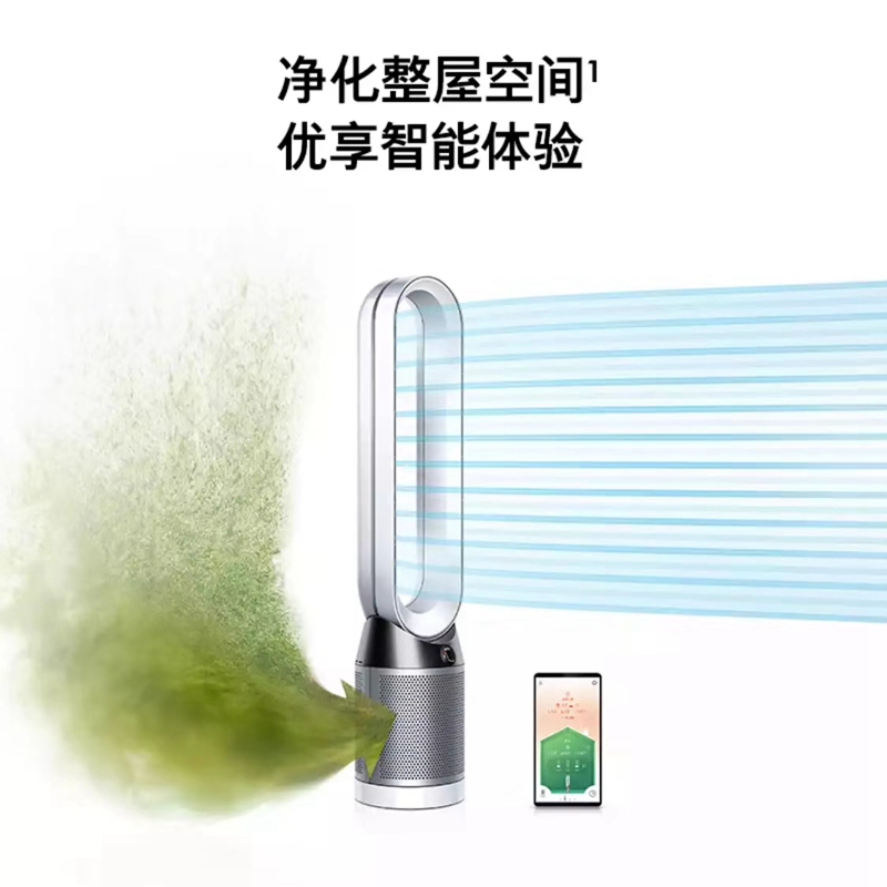 戴森TP04 空气净化循环扇智能塔式 银白色